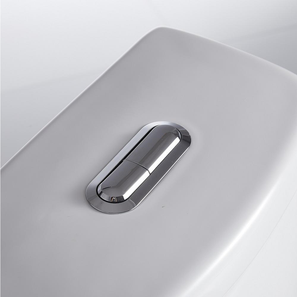 1-piece 1.28 GPF Dual Flush High Efficiency Elongated Toilet in White(Seat Included)