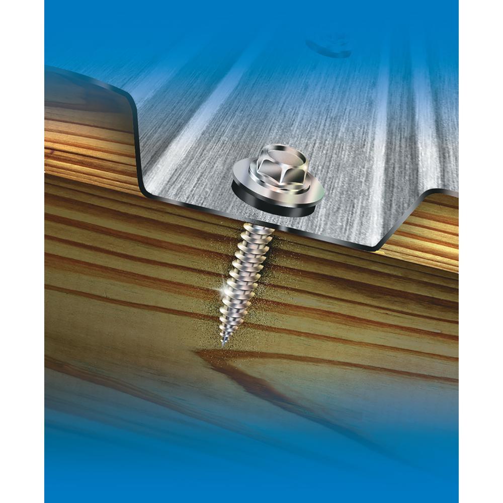 #12 x 1-1/2 in. External Hex Drive Washer Head Roofing Screws (300-Pack)