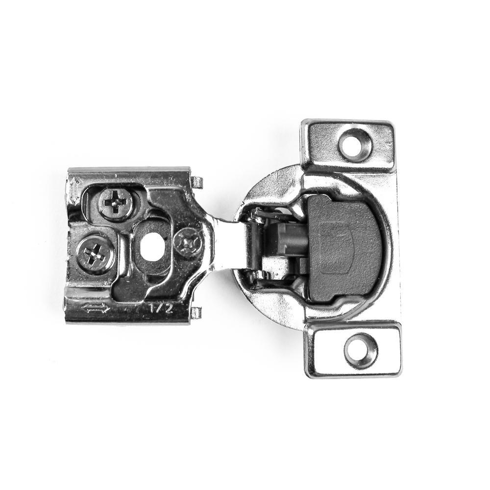 1/2 in. (35 mm) 90-Degree Overlay Soft Close Face Frame Cabinet Hinges with Installation Screws (30-Pairs)