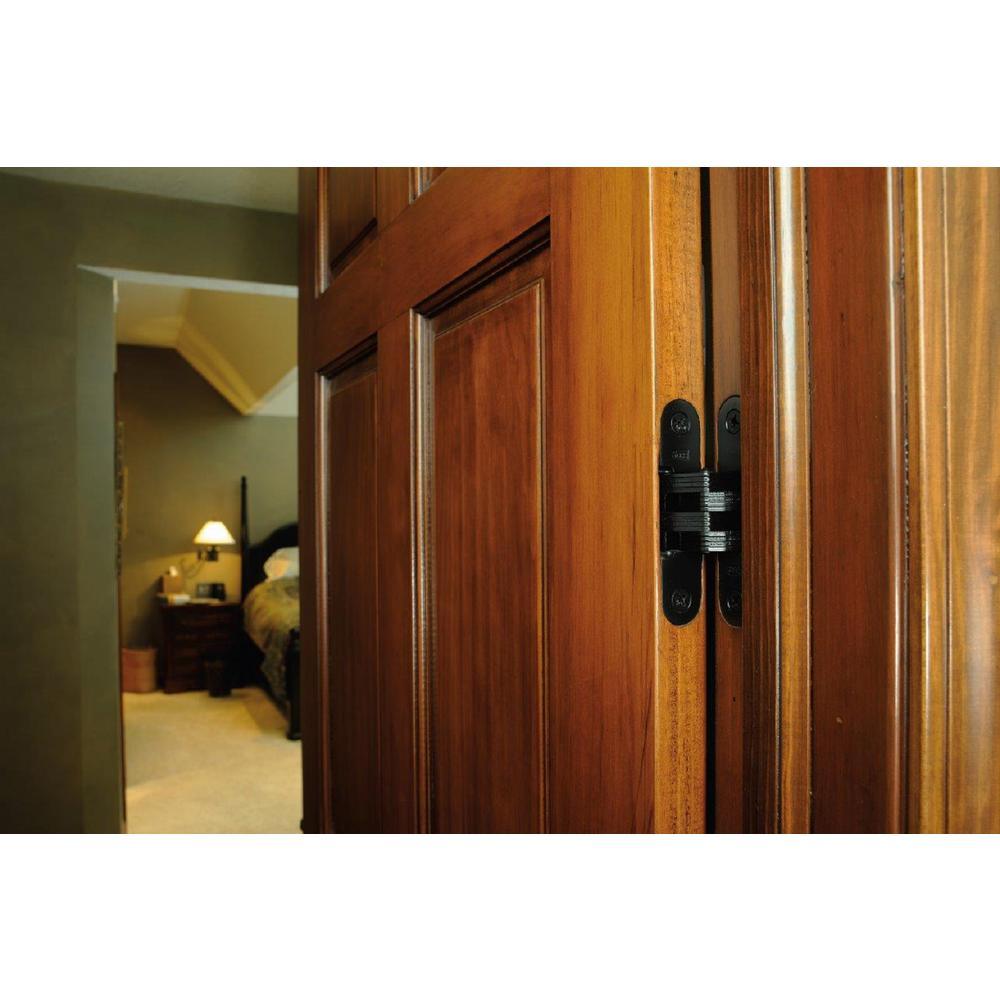 1/2 in. 2-3/8 in. Black E-Coat Invisible Hinge