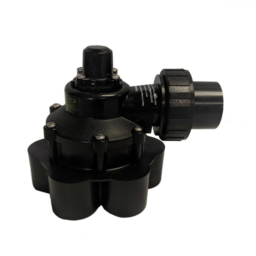 1-1/4 in. Mini 6 Outlet Mini Indexing Valve with 5 and 6 Zone Cams