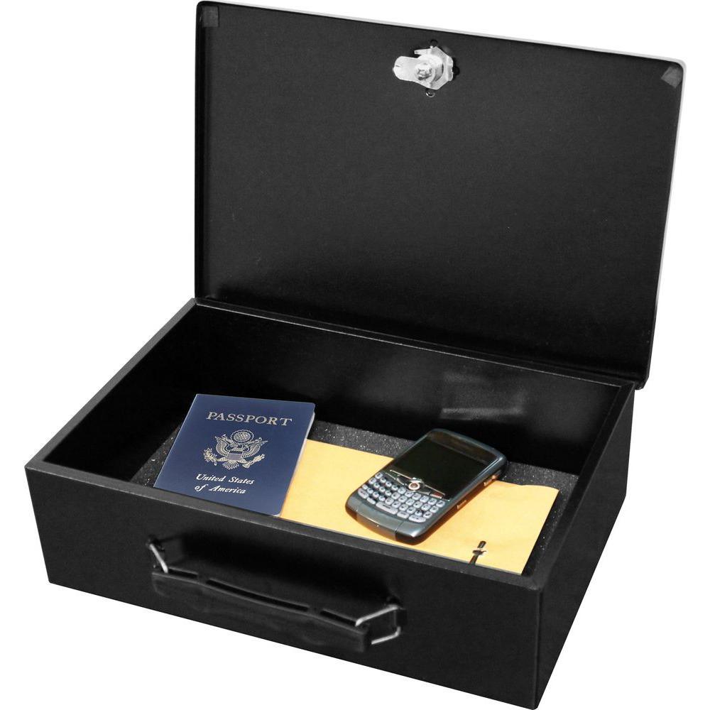 0.18 cu. ft. Fire Resistant Steel Security Box with Key Lock