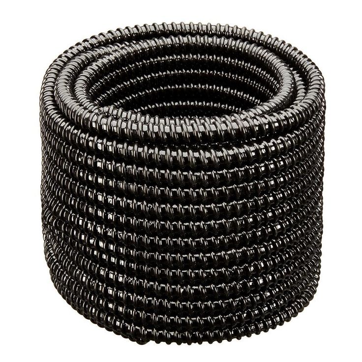 1-1/4 in. Dia x 25 ft. MM Sizing Black Non Kink, Corrugated, Flexible PVC Pond Tubing