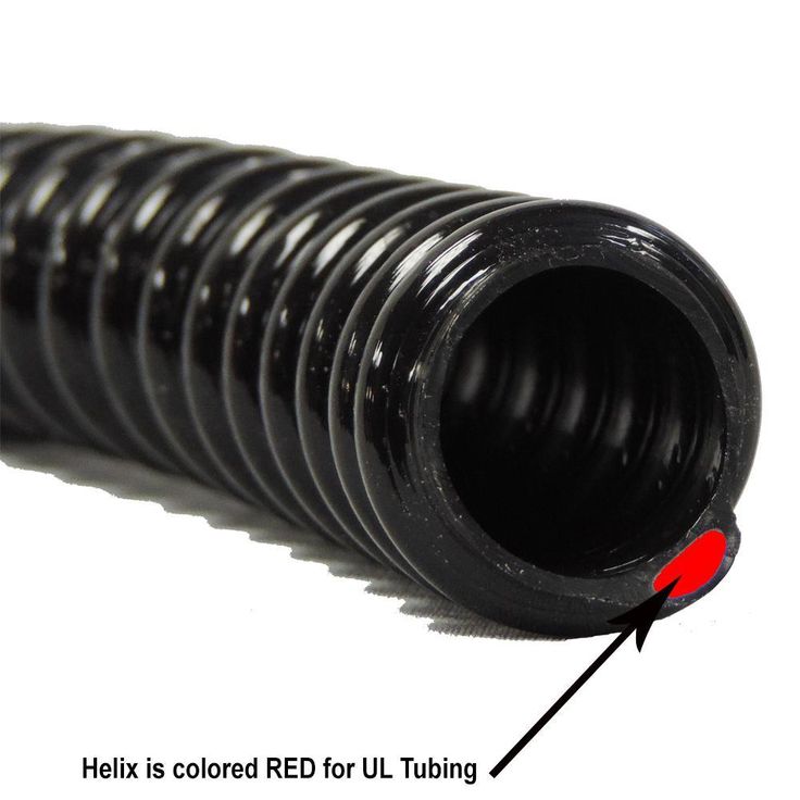 1-1/2 in. Dia x 50 ft. UL Sizing Black Non Kink, Corrugated, Flexible PVC Pond Tubing