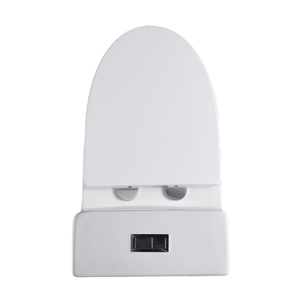 1-Piece 1.28 GPF Dual Flush High Efficiency Elongated Toilet in White, Seat Included