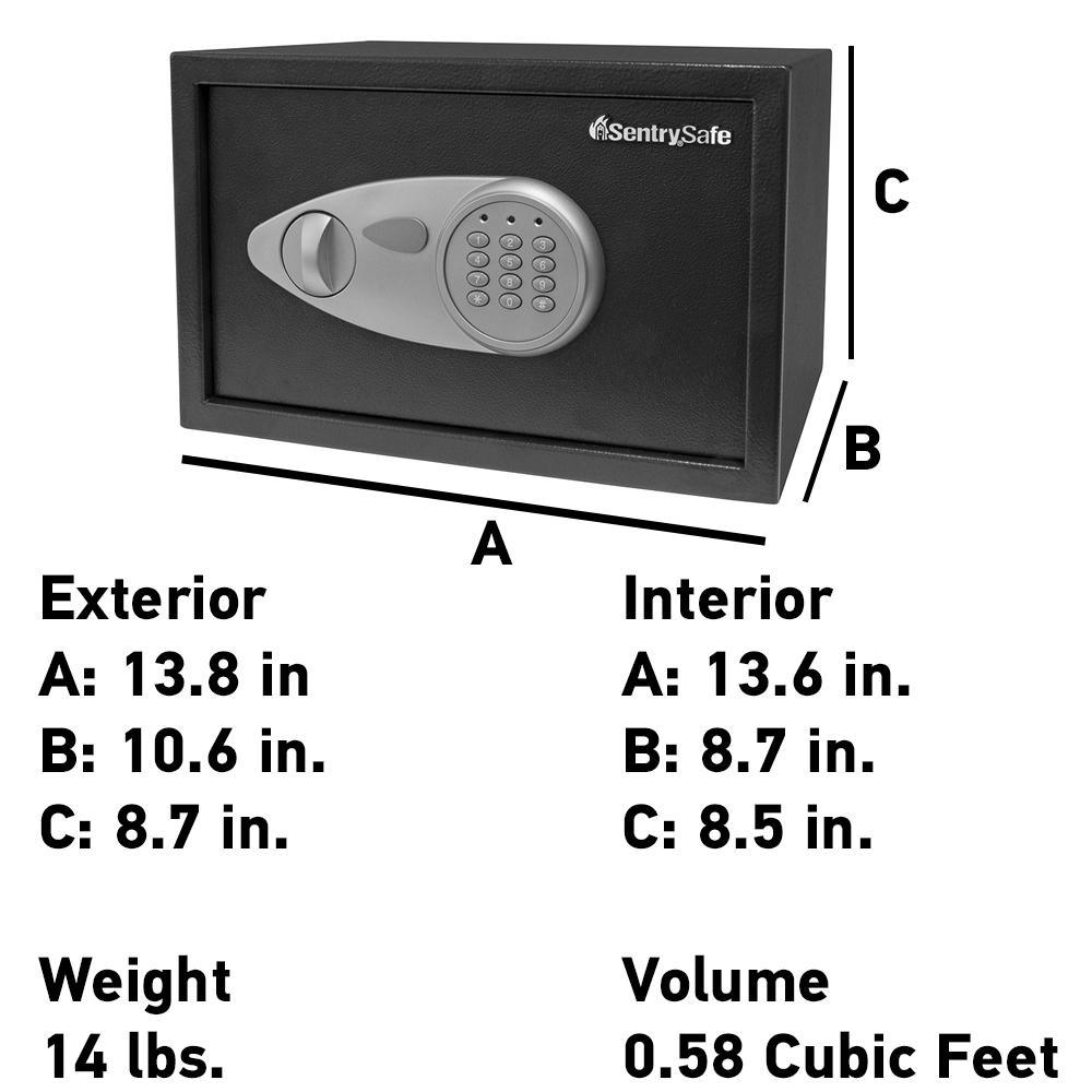 0.58 cu. ft. Security Safe with Electronic Lock and Override Key