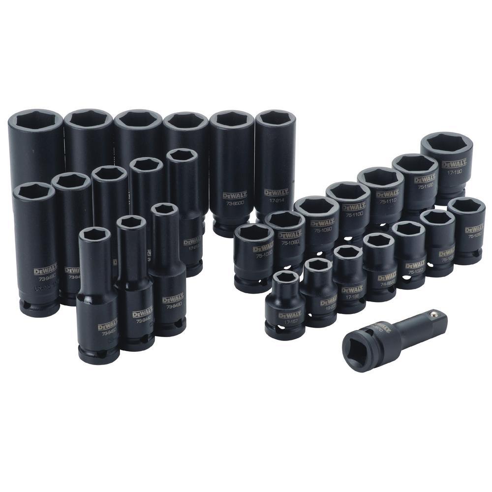 1/2 in. Drive Impact Socket Set (30-Piece)