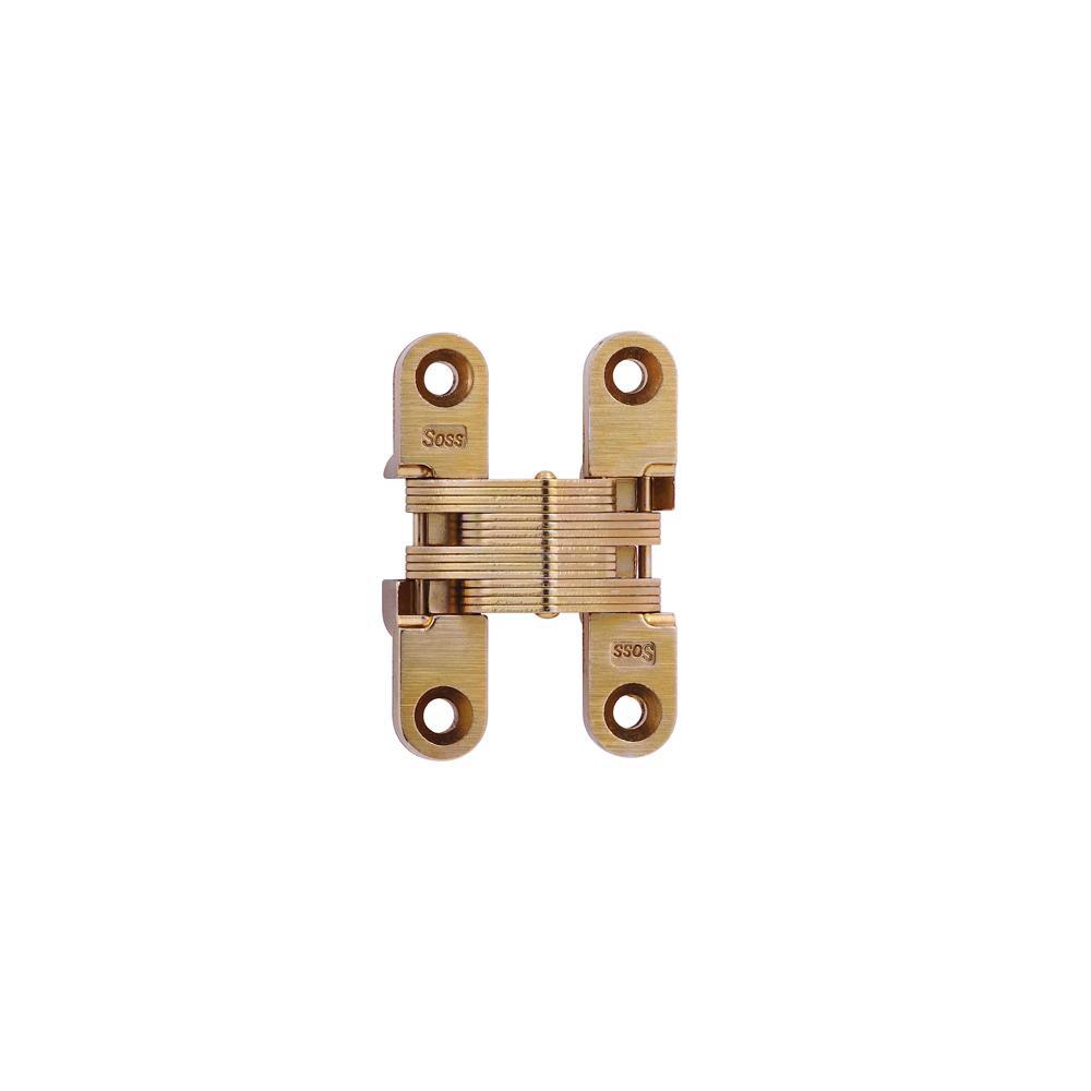 1/2 in. 2-3/8 in. Satin Brass Invisible Hinge