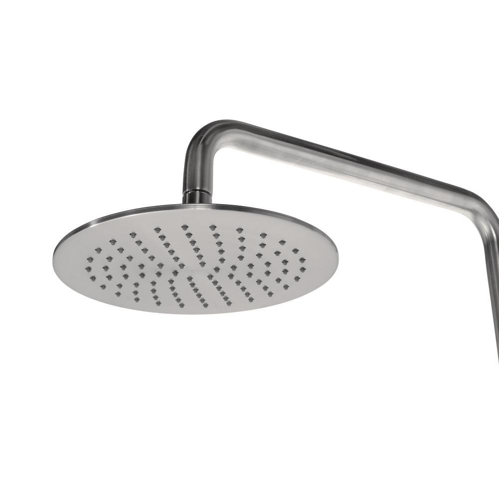 1-spray 8 in. Dual Shower Head and Handheld Shower Head with Low Flow in Brushed-Nickel