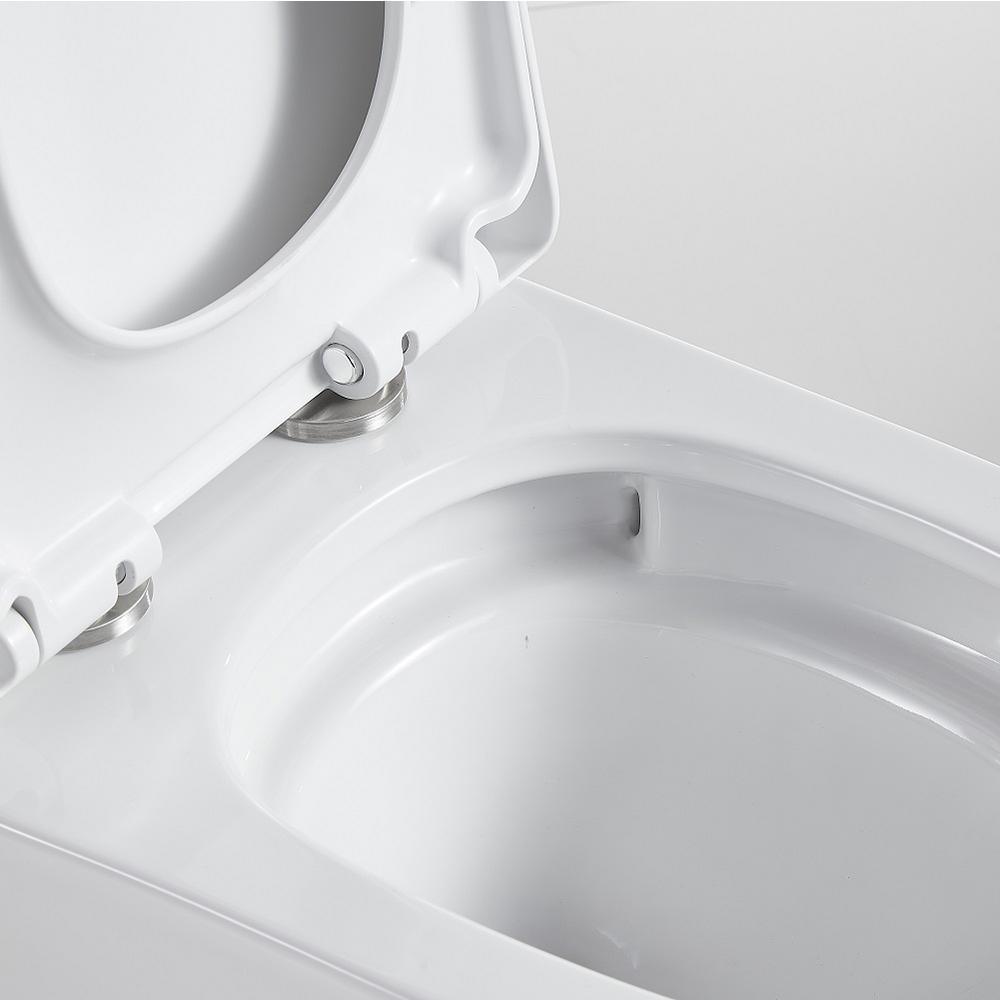 1-Piece 1.28 GPF Dual Flush High Efficiency Elongated Toilet in White, Seat Included
