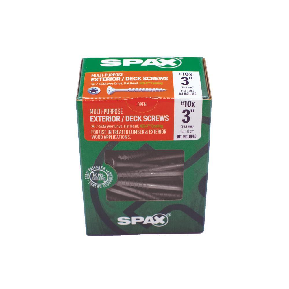 #10 x 3 in. T-Star Plus Flat Head Interior/Exterior HCR-X Screw (67-Box)