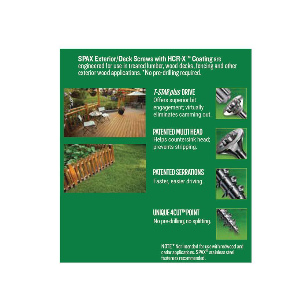#10 x 3 in. T-Star Plus Flat Head Interior/Exterior HCR-X Screw (67-Box)