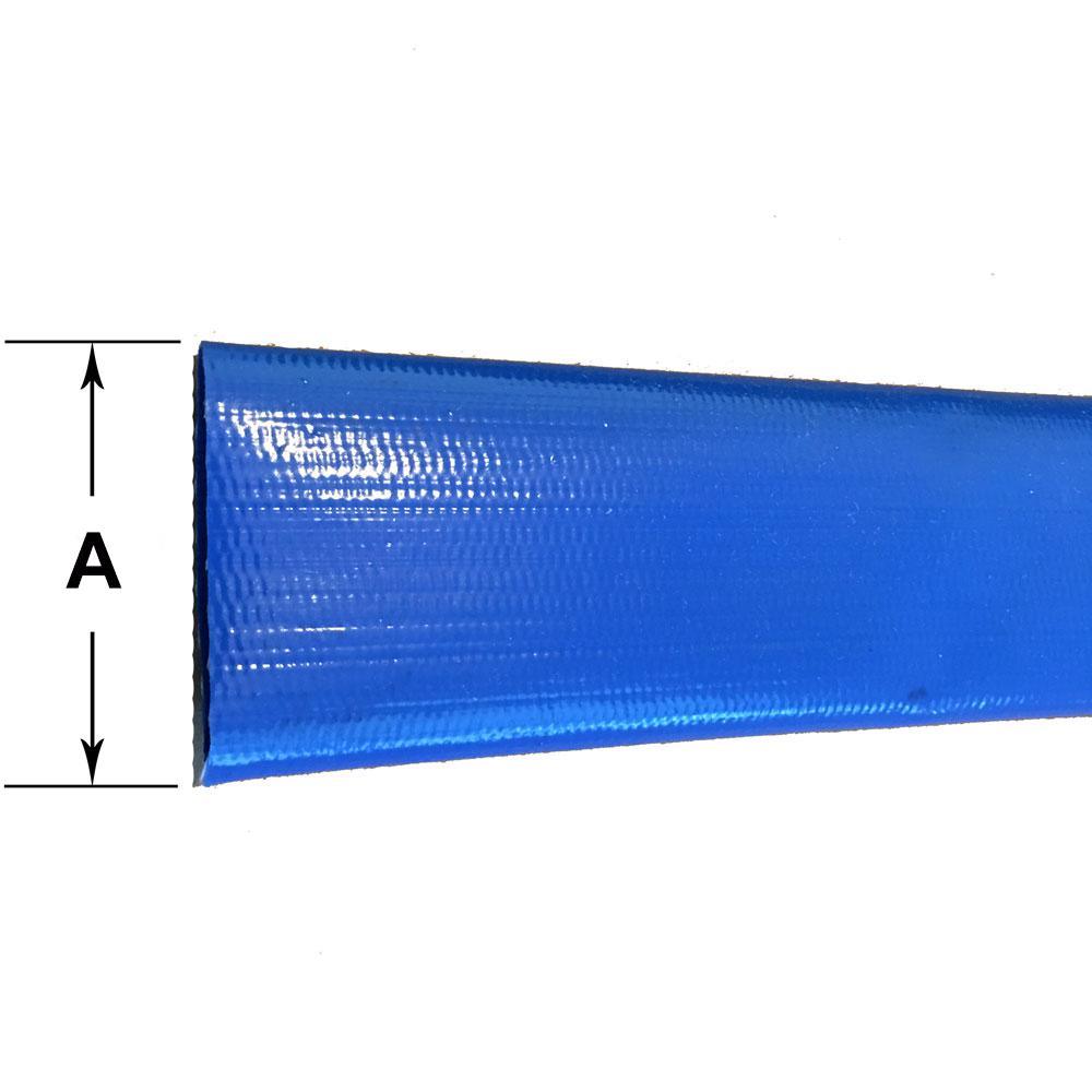 1-1/2 in. Dia x 300 ft. Blue 6 Bar Heavy-Duty Reinforced PVC Lay Flat Discharge and Backwash Hose