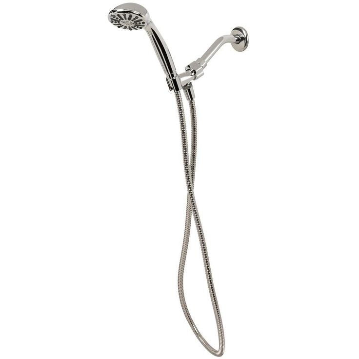 1-Spray 3.3 in. Single Wall Mount Handheld Shower Head in Chrome