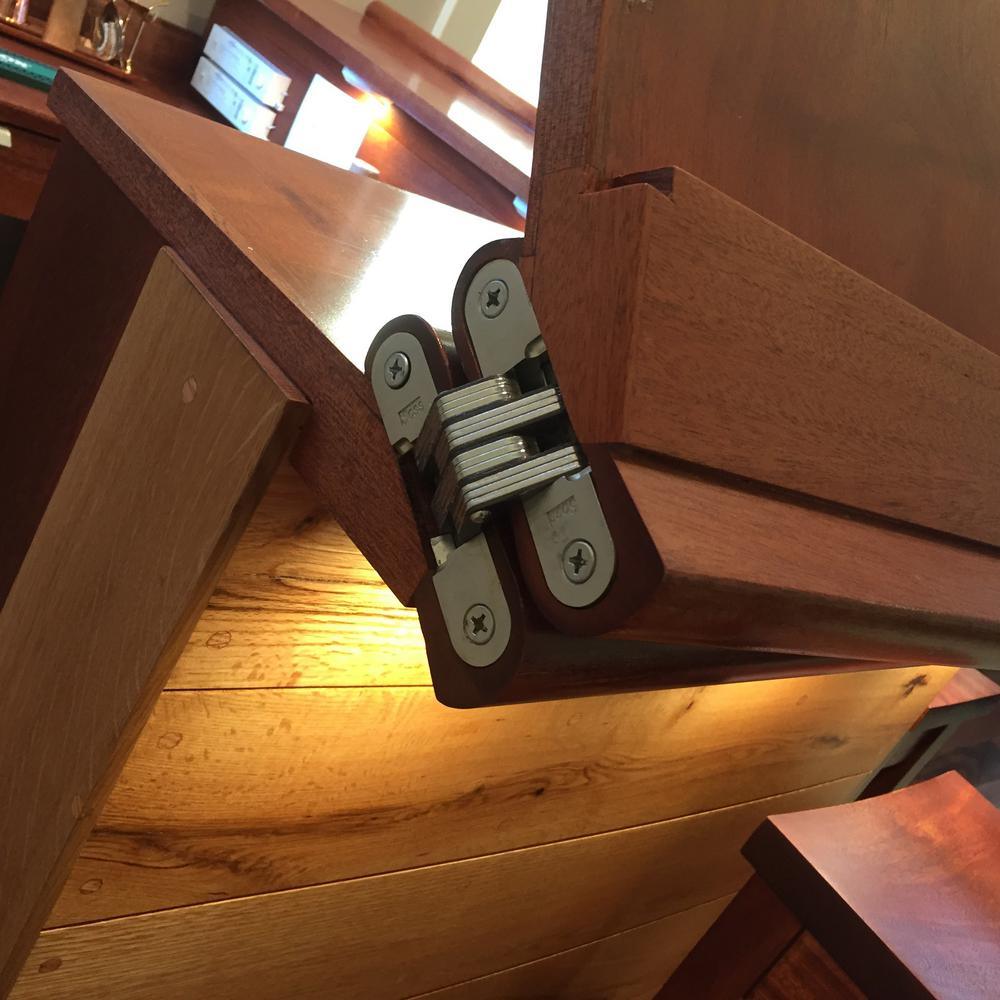 1/2 in. 2-3/8 in. Satin Brass Invisible Hinge