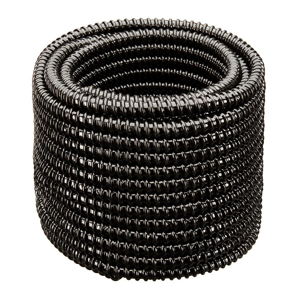 1-1/4 in. Dia x 100 ft. UL Sizing Black Non Kink, Corrugated, Flexible PVC Pond Tubing