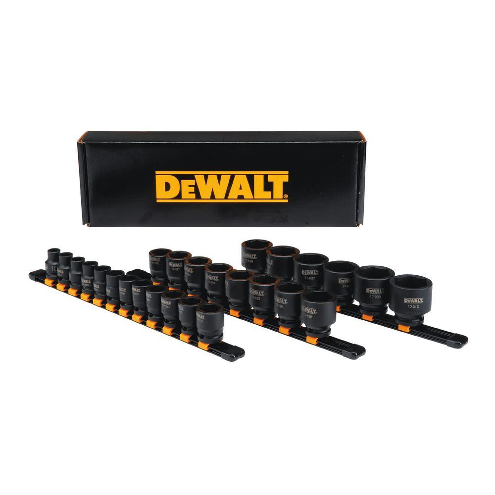 1/2 in. Drive Metric Impact Socket Set (26-Piece)