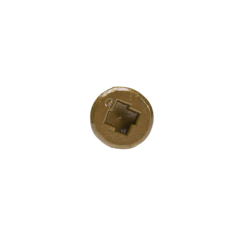 #10 x 3 in. UltraPro LOX 2 Drive, Flat Scavenger II Head, GrabberGard Gold, Exterior Wood Screws (5 lb. box)
