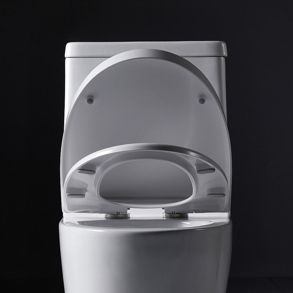 1-Piece 1.28 GPF Dual Flush High Efficiency Elongated Toilet in White, Seat Included