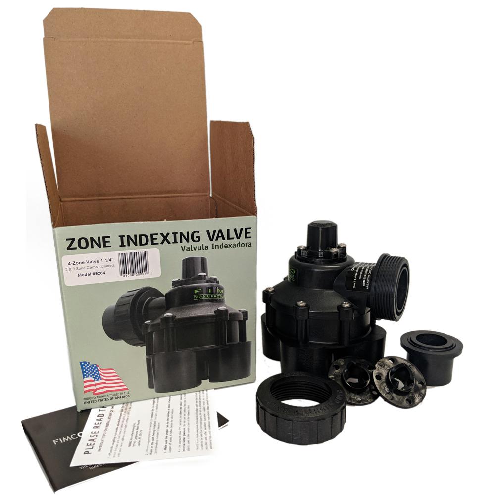 1-1/4 in. Mini 4 Outlet Indexing Valve with 2, 3 and 4 Zone Cams
