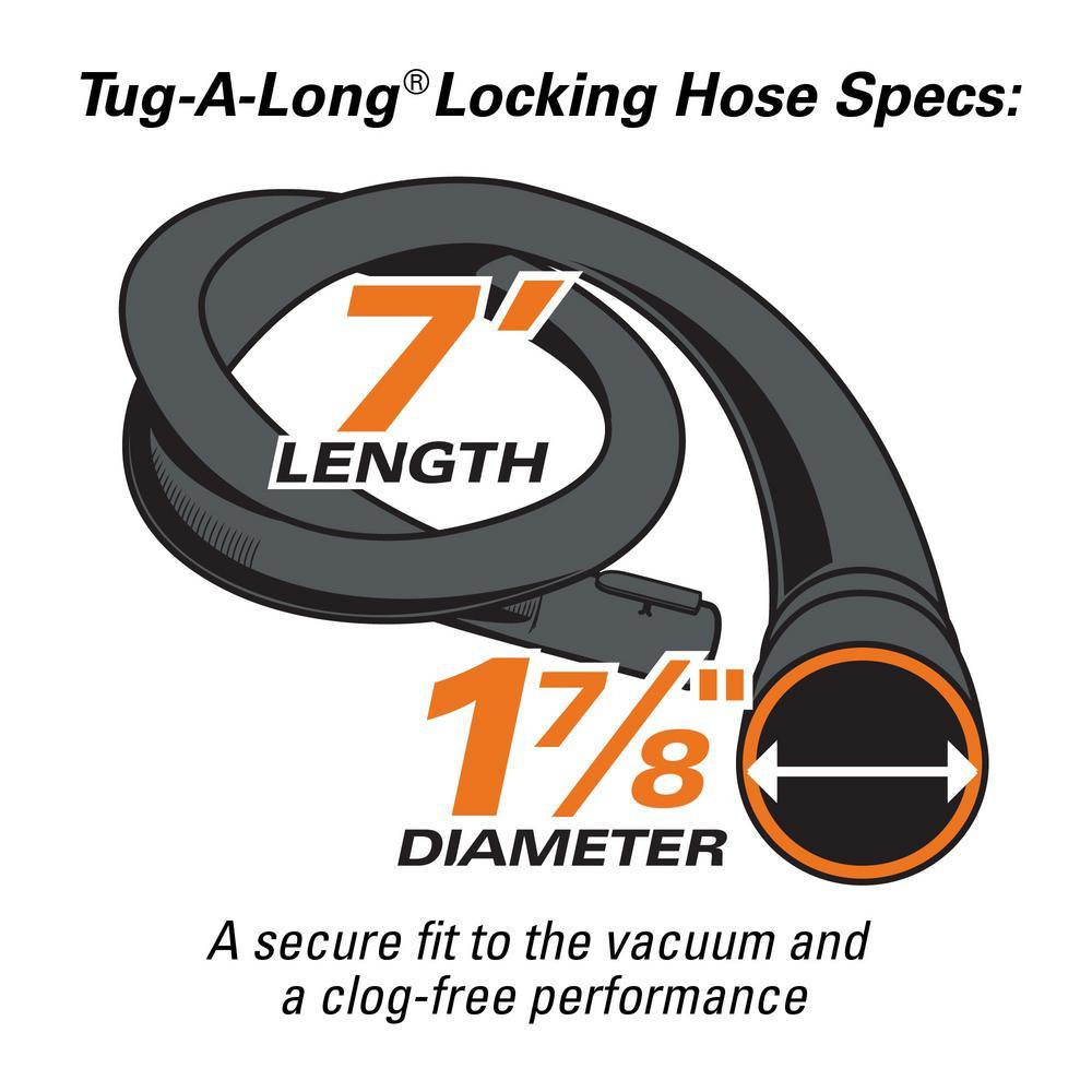 1-7/8 in. x 7 ft. Tug-A-Long Vac Hose for Wet/Dry Shop Vacuums